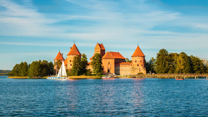 well-known Trakai castle - obrazy, fototapety, plakaty