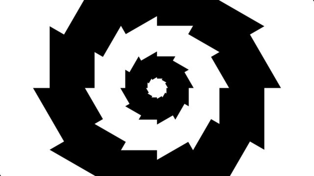 Concentric oncoming abstract symbol, gear teeth twelve