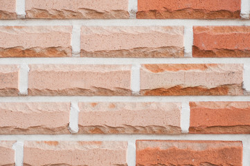 Red pastel brick wall
