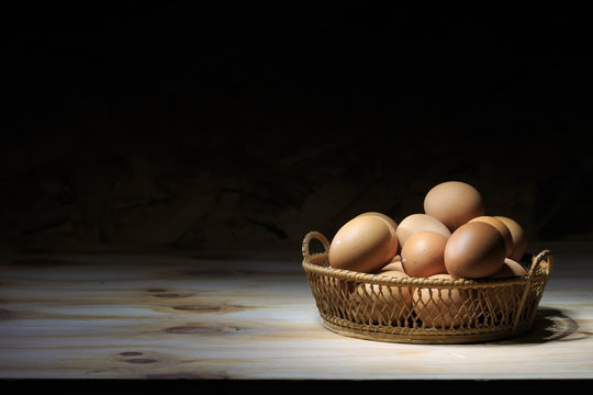 Eggs in the basket.