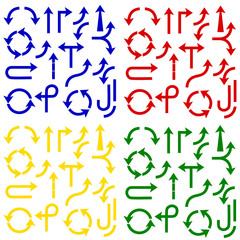 Color arrows - vector set. Vector illustration