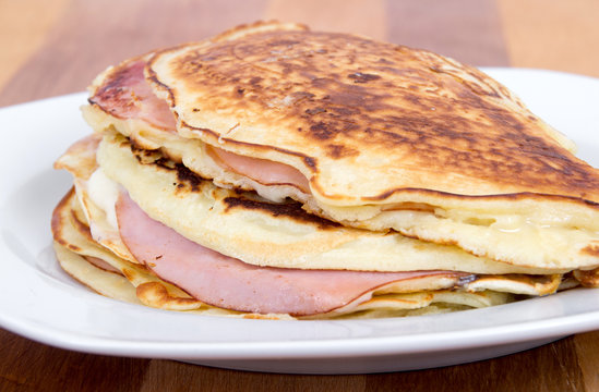 ham and cheese pancake breakfast