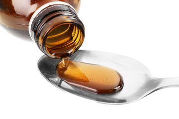 Cough syrup, close-up