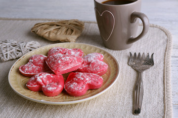 Cookies in form of heart