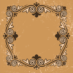 Vector decorative frame Design Elements Isolated On Beige Backgr