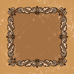 Vector decorative frame Design Elements Isolated On Beige Backgr
