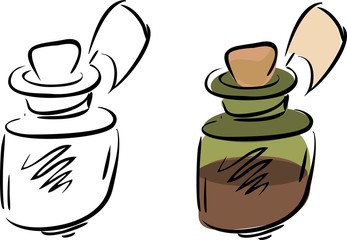 Sketch of glass vial