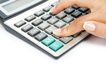 calculator with hand