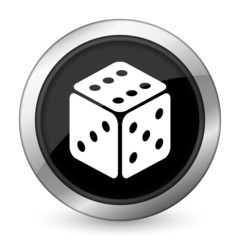 casino black icon hazard sign