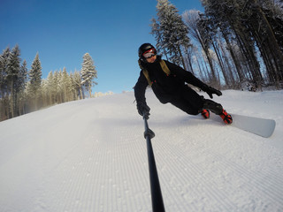 snowboarder on the slope