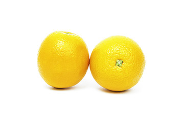 oranges on white background