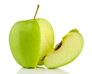 Juicy apple isolated on white