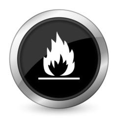 flame black icon