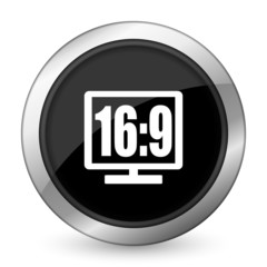 16 9 display black icon