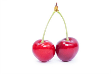 Cherry a white background