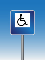 Handicapped wheelchair sign