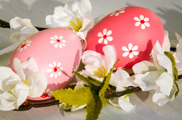 pink easter eggs