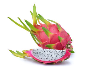 dragonfruit on white background