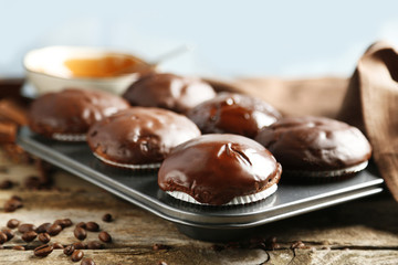 Tasty homemade chocolate muffins