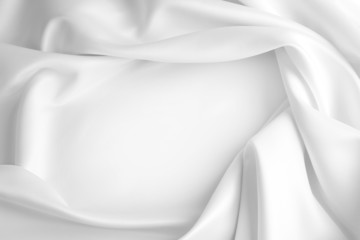 White silk fabric