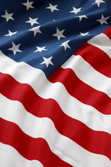 Fototapeta premium Vertical photo of USA stars and stripes America flag