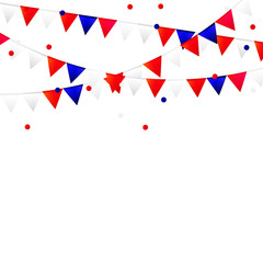 Party Background with Flags Vector Illustration.