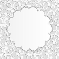 Frame in Vintage Background. Vector Illustration.