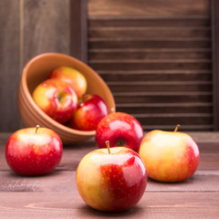 red ripe apples