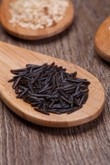 White, wild and brown rice