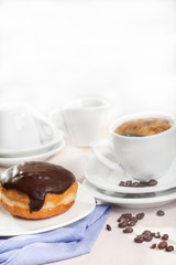 Donut with esspresso coffee