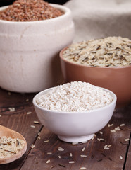 assortment of rice