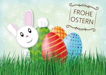 Happy Easter - Easter Eggs - grass - meadow