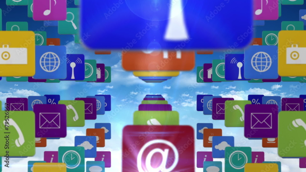 Poster Many rows of app icons