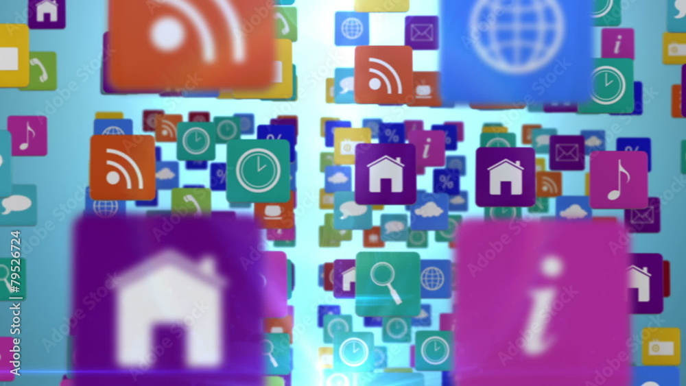 Poster Many rows of app icons