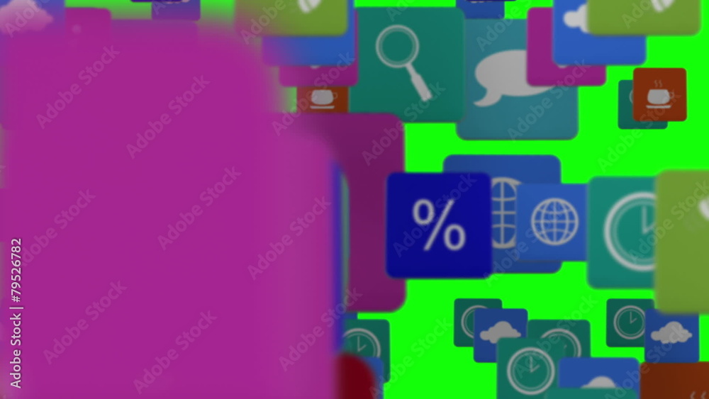 Poster Many rows of app icons