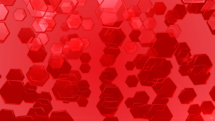 red exagons background