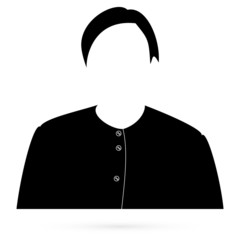 Black stencil person. Vector. 2