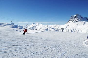 Skiabfahrt Warth-Schröcken im Tirol