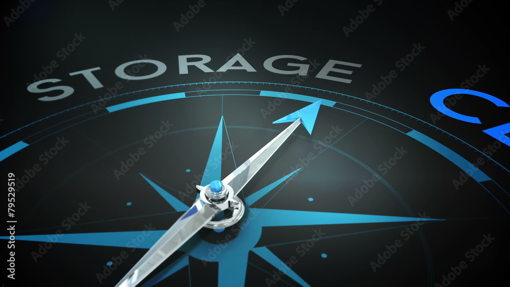 Poster compass pointing to cloud storage