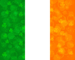 Abstract St Patrick's day background with irish flag colors