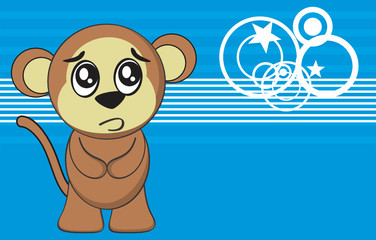 cute monkey cartoon background5