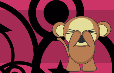 cute monkey cartoon background3