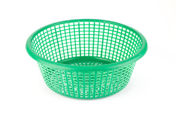 green color plastic basket