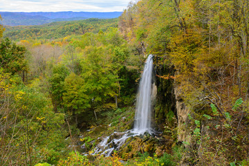 water fall in fall