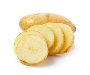 potato on white background