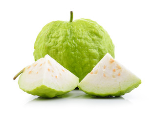 guava fruit on white background