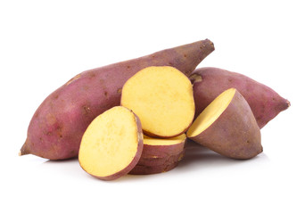 sweet potato on the white background