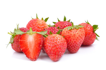Strawberry on white background