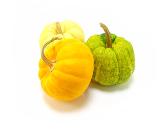 mini pumpkin isolated on a white background
