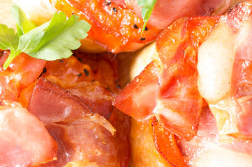 Tapas with bacon